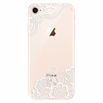 Odolné silikonové pouzdro iSaprio - White Lace 02 - iPhone 8