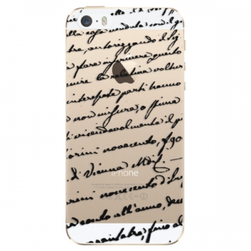 Odolné silikonové pouzdro iSaprio - Handwriting 01 - black - iPhone 5/5S/SE