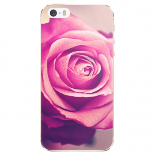 Odolné silikonové pouzdro iSaprio - Pink Rose - iPhone 5/5S/SE