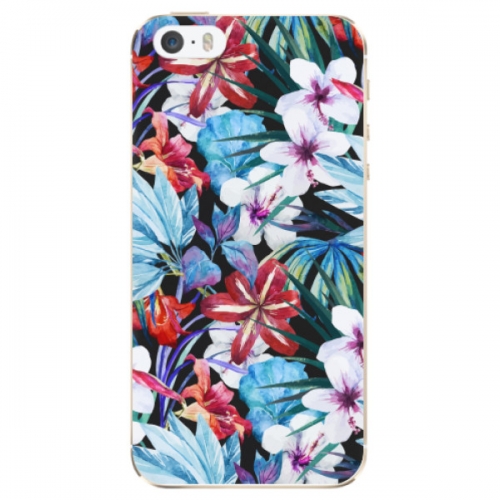 Odolné silikonové pouzdro iSaprio - Tropical Flowers 05 - iPhone 5/5S/SE