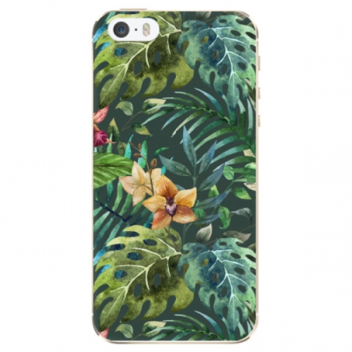 Odolné silikonové pouzdro iSaprio - Tropical Green 02 - iPhone 5/5S/SE
