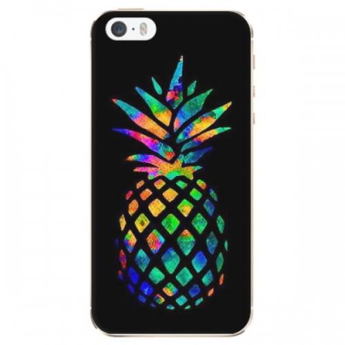 Odolné silikonové pouzdro iSaprio - Rainbow Pineapple - iPhone 5/5S/SE