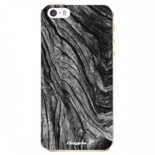 Odolné silikonové pouzdro iSaprio - Burned Wood - iPhone 5/5S/SE