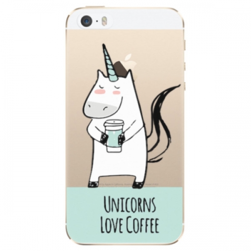 Odolné silikonové pouzdro iSaprio - Unicorns Love Coffee - iPhone 5/5S/SE