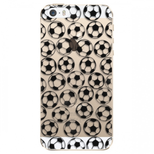 Odolné silikonové pouzdro iSaprio - Football pattern - black - iPhone 5/5S/SE