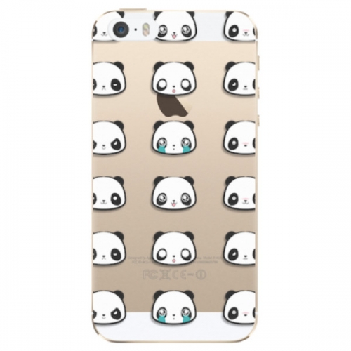 Odolné silikonové pouzdro iSaprio - Panda pattern 01 - iPhone 5/5S/SE