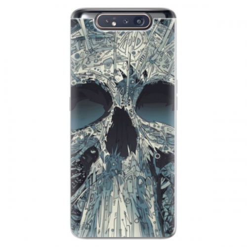 Odolné silikonové pouzdro iSaprio - Abstract Skull - Samsung Galaxy A80