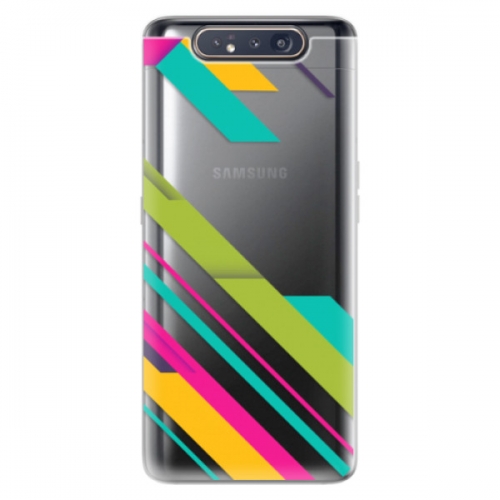 Odolné silikonové pouzdro iSaprio - Color Stripes 03 - Samsung Galaxy A80