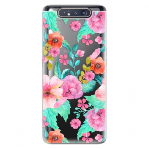 Odolné silikonové pouzdro iSaprio - Flower Pattern 01 - Samsung Galaxy A80