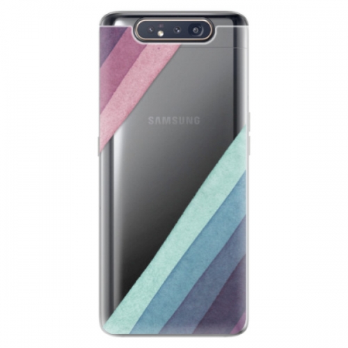 Odolné silikonové pouzdro iSaprio - Glitter Stripes 01 - Samsung Galaxy A80