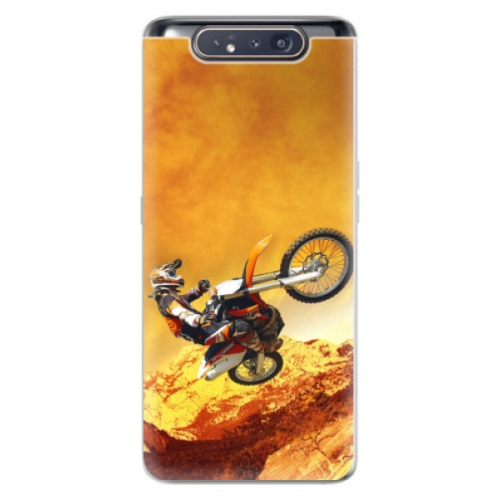 Odolné silikonové pouzdro iSaprio - Motocross - Samsung Galaxy A80