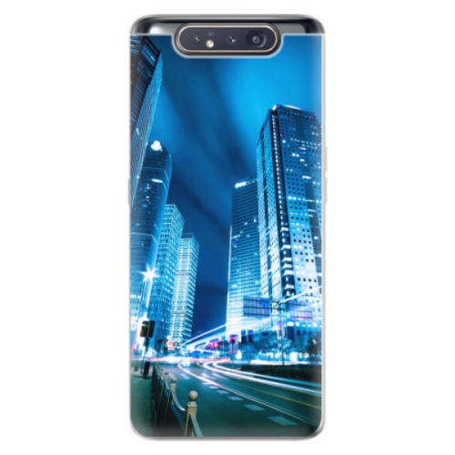 Odolné silikonové pouzdro iSaprio - Night City Blue - Samsung Galaxy A80