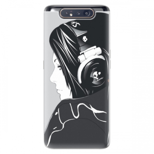 Odolné silikonové pouzdro iSaprio - Headphones - Samsung Galaxy A80