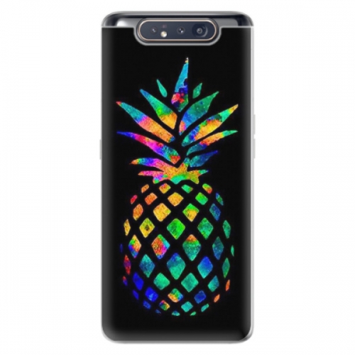 Odolné silikonové pouzdro iSaprio - Rainbow Pineapple - Samsung Galaxy A80