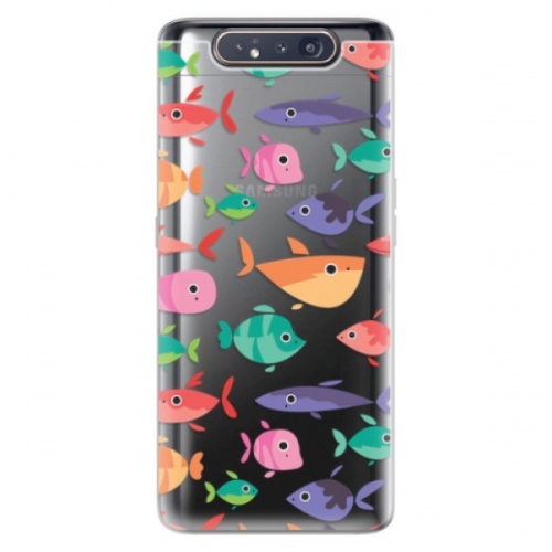 Odolné silikonové pouzdro iSaprio - Fish pattern 01 - Samsung Galaxy A80