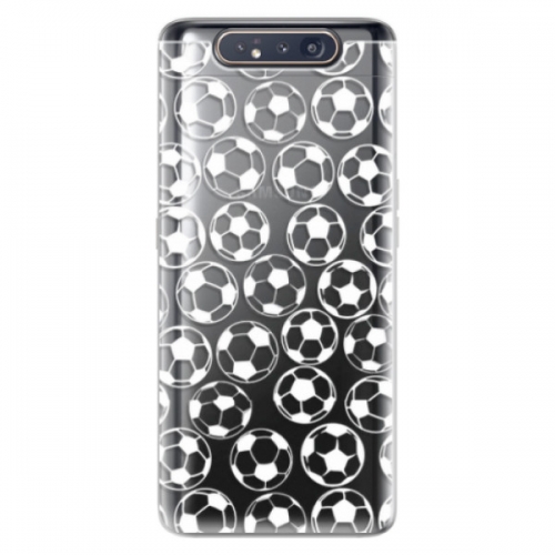Odolné silikonové pouzdro iSaprio - Football pattern - white - Samsung Galaxy A80