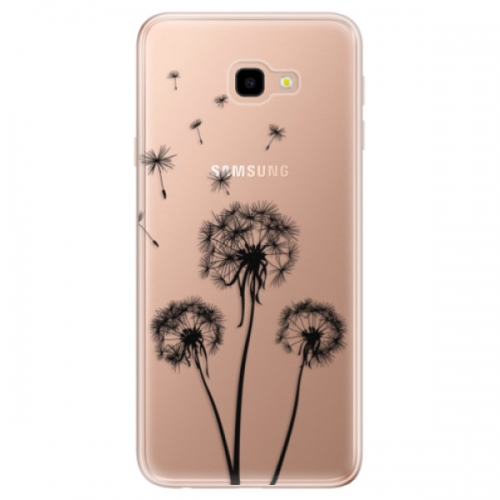 Odolné silikonové pouzdro iSaprio - Three Dandelions - black - Samsung Galaxy J4+