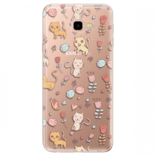 Odolné silikonové pouzdro iSaprio - Cat pattern 02 - Samsung Galaxy J4+