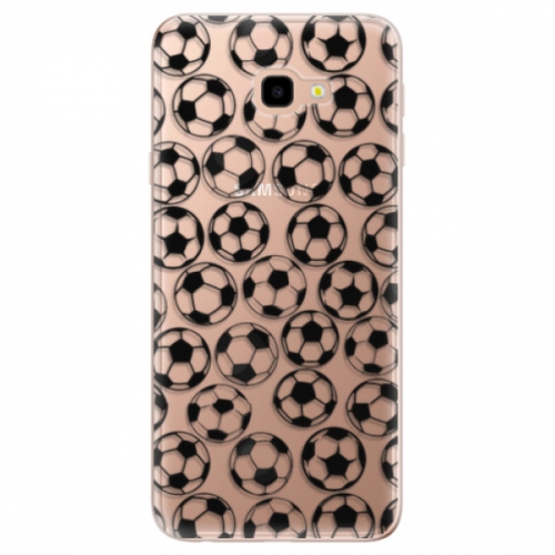 Odolné silikonové pouzdro iSaprio - Football pattern - black - Samsung Galaxy J4+