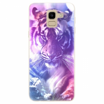 Odolné silikonové pouzdro iSaprio - Purple Tiger - Samsung Galaxy J6