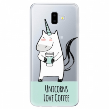 Odolné silikonové pouzdro iSaprio - Unicorns Love Coffee - Samsung Galaxy J6+