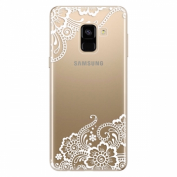 Odolné silikonové pouzdro iSaprio - White Lace 02 - Samsung Galaxy A8 2018