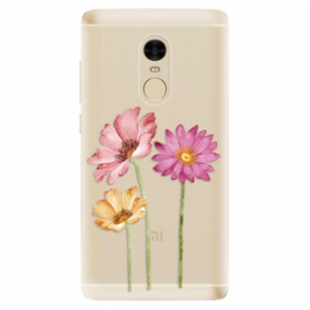 Odolné silikonové pouzdro iSaprio - Three Flowers - Xiaomi Redmi Note 4