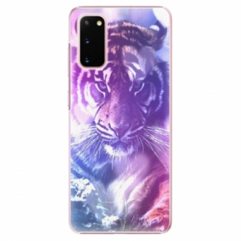 Plastové pouzdro iSaprio - Purple Tiger - Samsung Galaxy S20