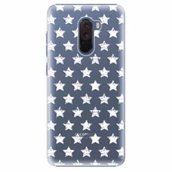 Plastové pouzdro iSaprio - Stars Pattern - white - Xiaomi Pocophone F1