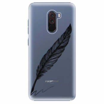 Plastové pouzdro iSaprio - Writing By Feather - black - Xiaomi Pocophone F1