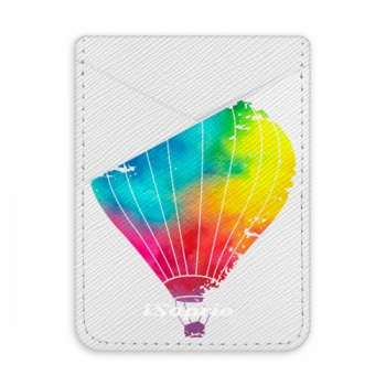 Pouzdro na kreditní karty iSaprio - Flying Baloon 01 - světlá nalepovací kapsa