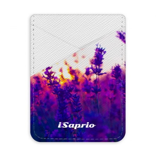 Pouzdro na kreditní karty iSaprio - Lavender Field - světlá nalepovací kapsa