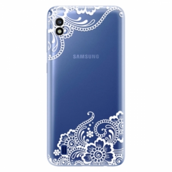 Odolné silikonové pouzdro iSaprio - White Lace 02 - Samsung Galaxy A10
