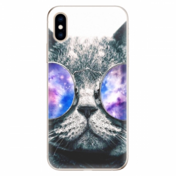 Odolné silikonové pouzdro iSaprio - Galaxy Cat - iPhone XS