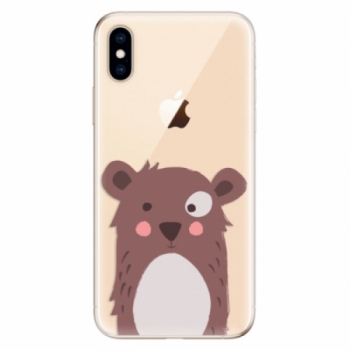 Odolné silikonové pouzdro iSaprio - Brown Bear - iPhone XS