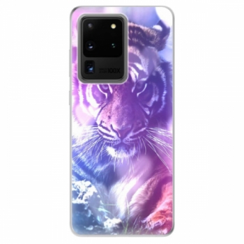 Odolné silikonové pouzdro iSaprio - Purple Tiger - Samsung Galaxy S20 Ultra