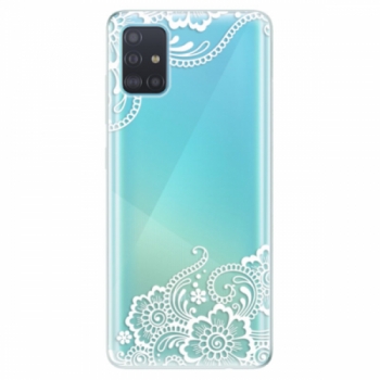 Odolné silikonové pouzdro iSaprio - White Lace 02 - Samsung Galaxy A51