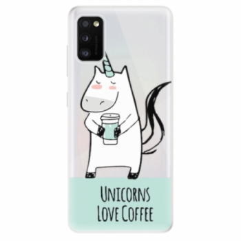 Odolné silikonové pouzdro iSaprio - Unicorns Love Coffee - Samsung Galaxy A41