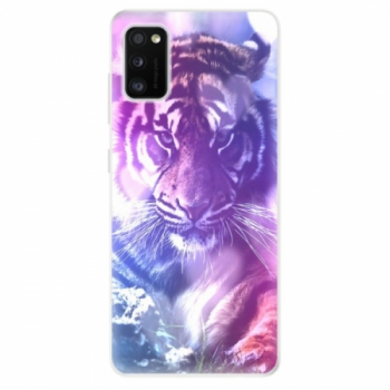 Odolné silikonové pouzdro iSaprio - Purple Tiger - Samsung Galaxy A41