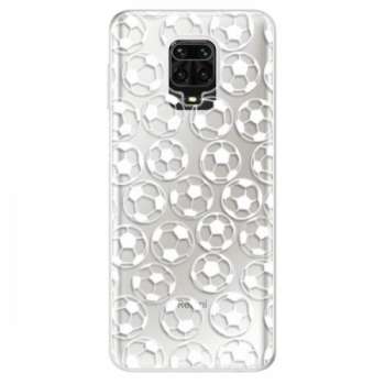Odolné silikonové pouzdro iSaprio - Football pattern - white - Xiaomi Redmi Note 9 Pro / Note 9S