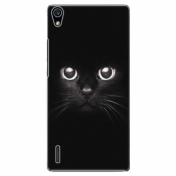 Plastové pouzdro iSaprio - Black Cat - Huawei Ascend P7