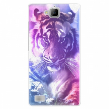 Plastové pouzdro iSaprio - Purple Tiger - Huawei Honor 3C
