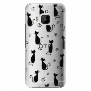 Plastové pouzdro iSaprio - Cat pattern 05 - black - HTC One M9