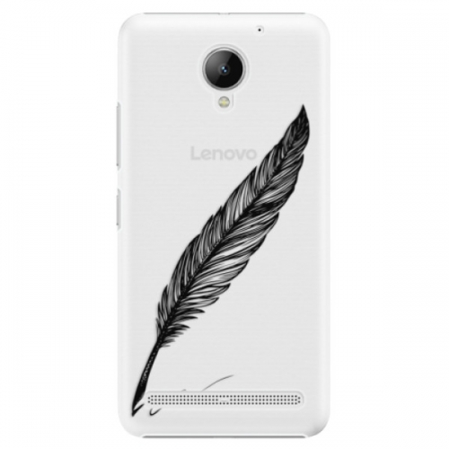 Plastové pouzdro iSaprio - Writing By Feather - black - Lenovo C2