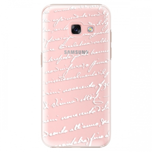 Plastové pouzdro iSaprio - Handwriting 01 - white - Samsung Galaxy A3 2017