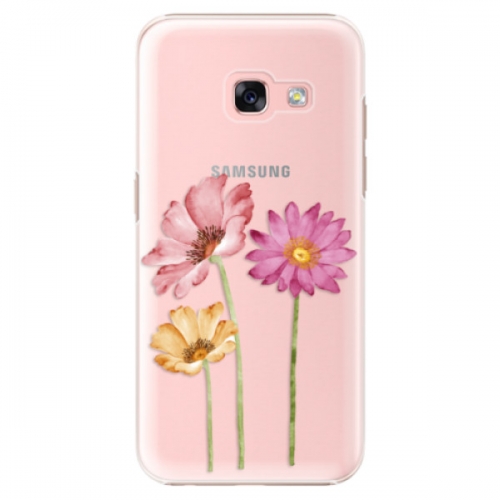 Plastové pouzdro iSaprio - Three Flowers - Samsung Galaxy A3 2017