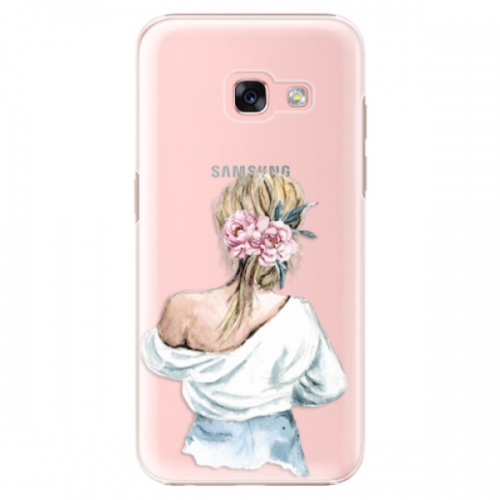 Plastové pouzdro iSaprio - Girl with flowers - Samsung Galaxy A3 2017