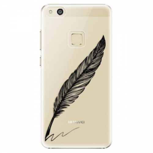 Plastové pouzdro iSaprio - Writing By Feather - black - Huawei P10 Lite