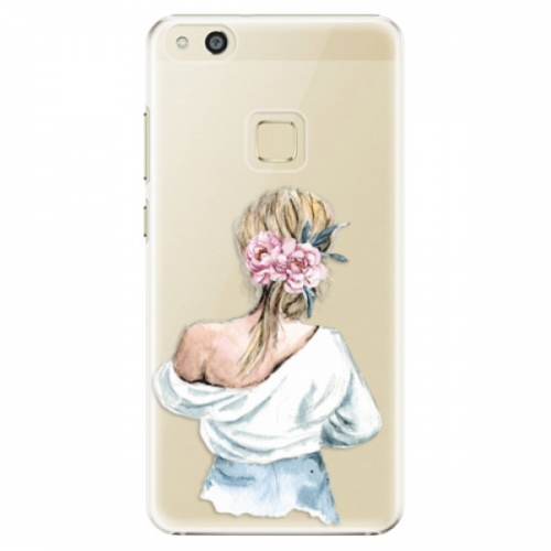 Plastové pouzdro iSaprio - Girl with flowers - Huawei P10 Lite