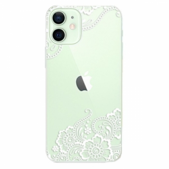 Odolné silikonové pouzdro iSaprio - White Lace 02 - iPhone 12 mini